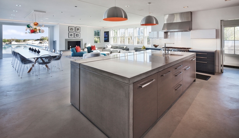 séjour et cuisine - Squam Residence par J. Brown Builders - Nantucket Island, Usa - photo Jeffrey Allen