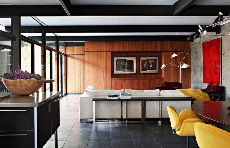 séjour et salon - La Cañada Residence par Jamie Bush & Co. - Sierra Madre, Usa