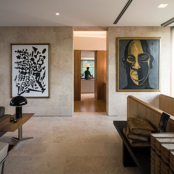 salle d'art - Vivienda en Son Vida par Negre Studio & Rambla 9 Arquitectura - Palma de Majorque, Espagne