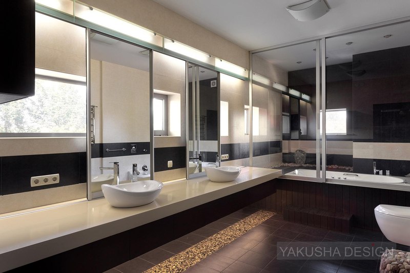 salle de bains - House «Ecominimalizm». par Yakusha Design - Dnipropetrovsk, Ukraine