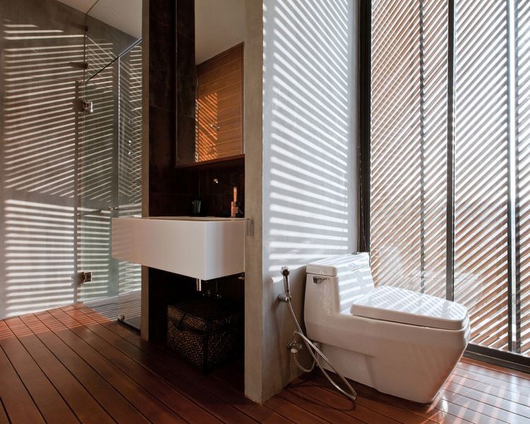 salle de bains - KA-House par IDIN Architects - Pak Chong, Thaïlande