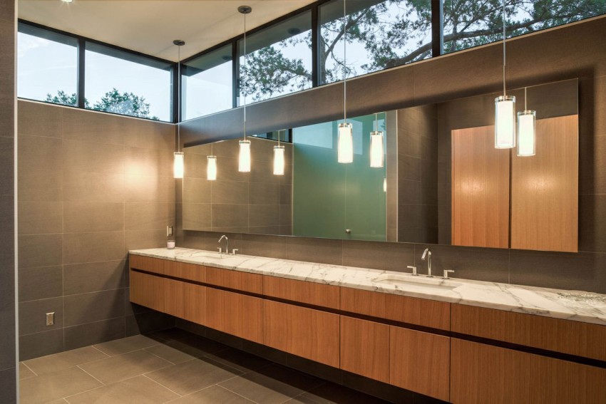 salle de bains - Waterfall-House par Dick Clark + Associates. - Austin, Usa