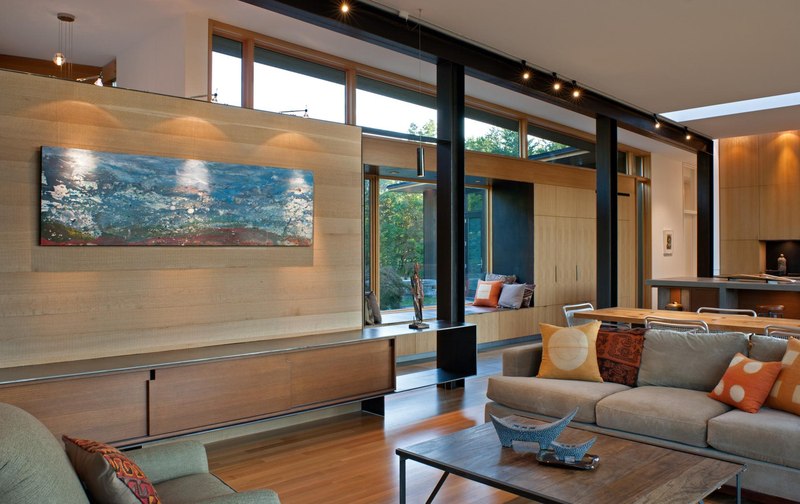 salon - Piedmont Residence par Carlton Architecture - Asheville, Usa