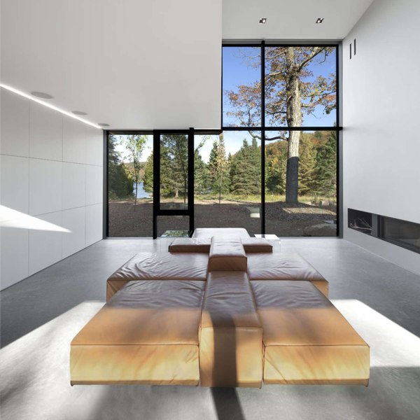 salon - Private Residence St-Sauveur par Saucier + Perrotte architectes - Saint-Sauveur, Canada