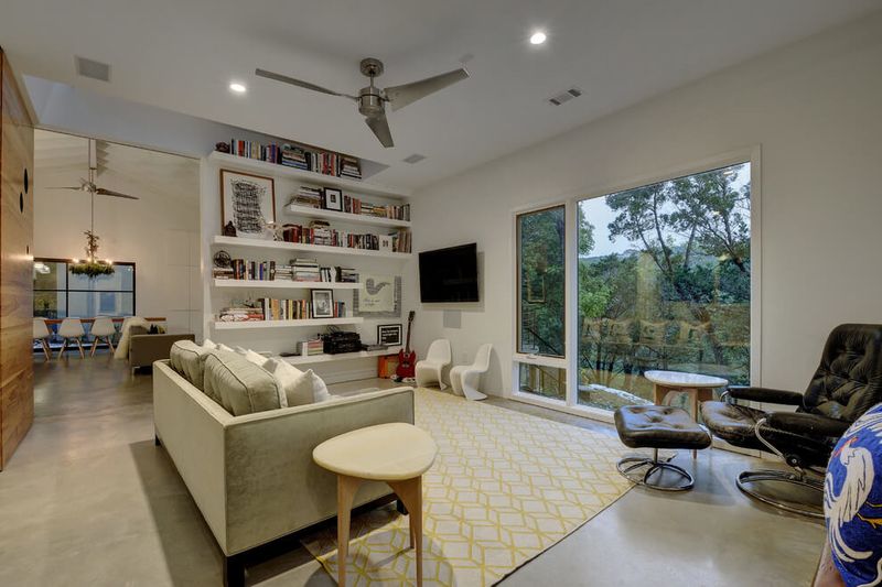 salon & bibliothèque - westlake-home par Capstone Custom Homes - Westlake, USA