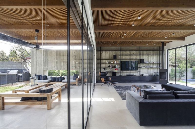 salon & coin TV - NS-Residence par Blatman Cohen Architects - Netanya, Israël