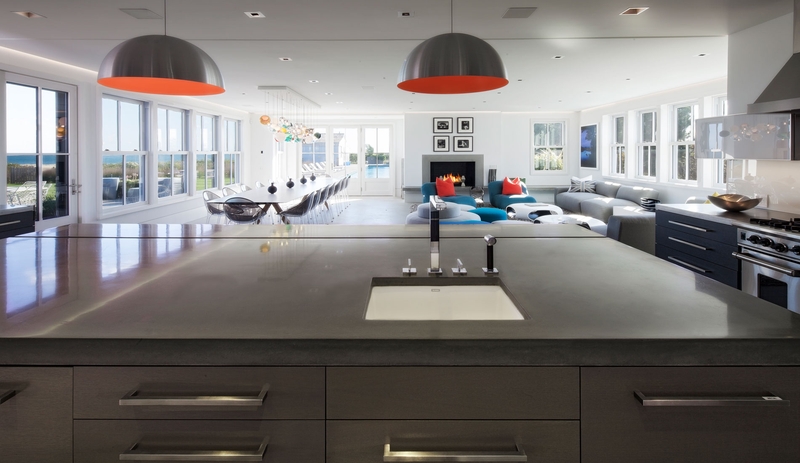 salon et séjour - Squam Residence par J. Brown Builders - Nantucket Island, Usa - photo Jeffrey Allen