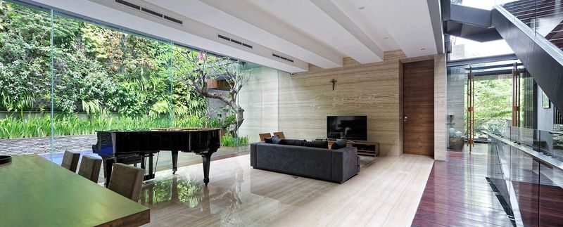 salon & séjour - Ben House-GP par Wahana Architects - Jakarta, Indonésie