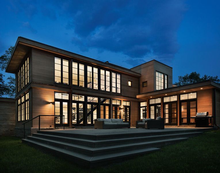 vue d'ensemble nuit - Milan-Hill-House par Studio Marchetti - New York, USA