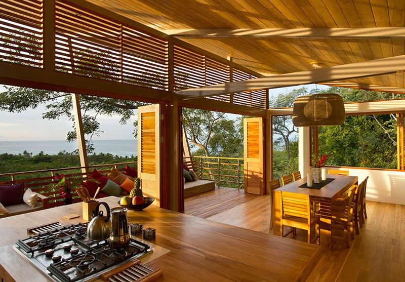 cusine & séjour - Holiday House par Benjamin Garcia Saxe - Costa Rica