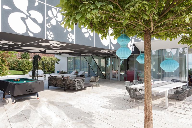 salon terrasse design - villa-am-bodensee par jung - lac constance, Suisse
