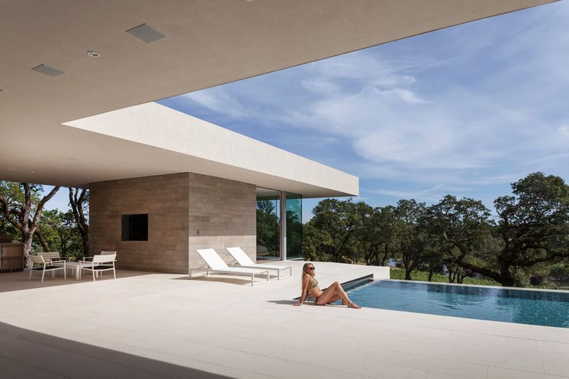 façade terrasse & piscine - Vineyards-Residence par Swatt Miers Architects - Californie, USA