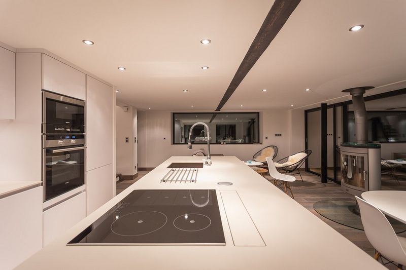 pièce de vie - Chalet-Dag par Chevalier Architectes - France
