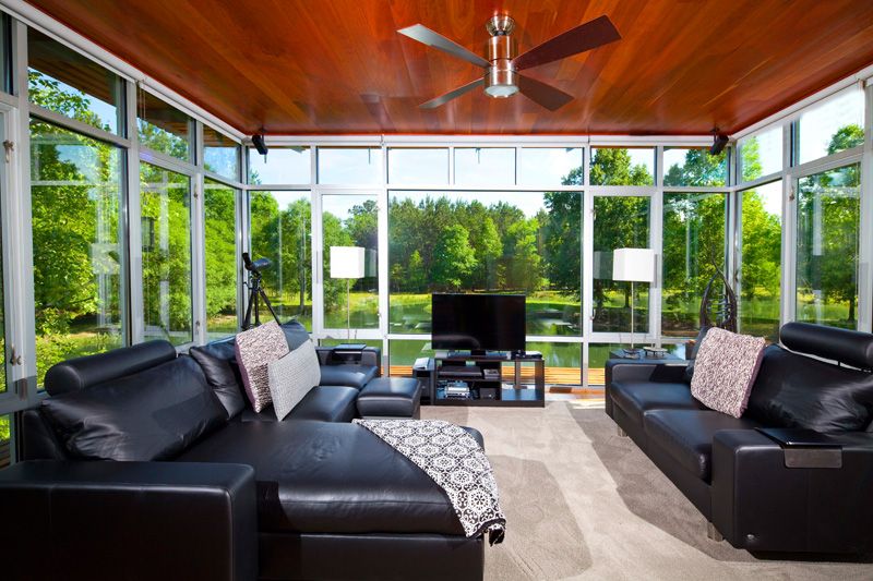 salon - Pond-House par Holly-Smith-&-Architectes - Louisiane, USA