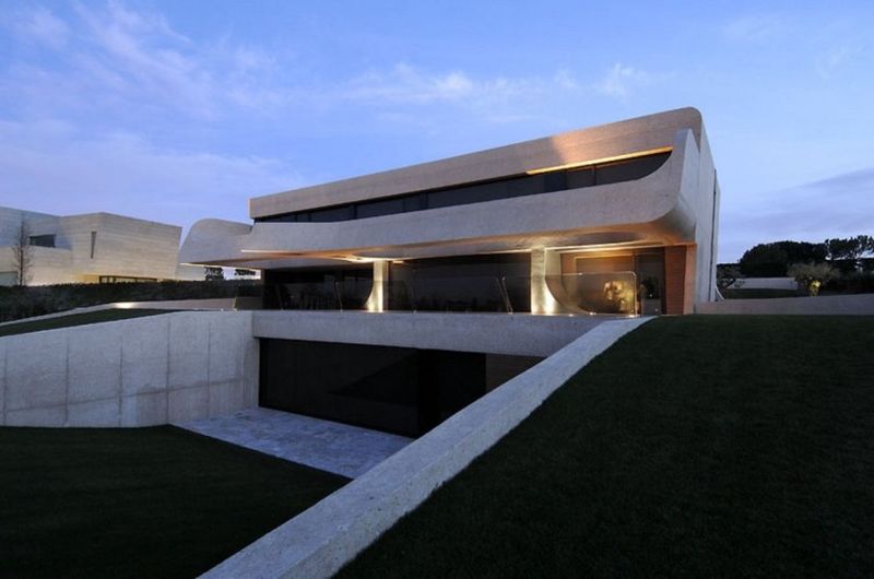 Impressive garage designs pictures Entree Garage Designs Sculptural Par A Cero Madrid Espagne Construire Tendance