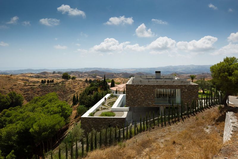 Vue panoramique toiture végétalisée - El Meandro par Marion Regitko - Malaga, Espagne